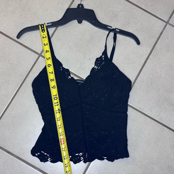 Ambiance Women Black Crop Top Blouse Embroidered Size Small. - Picture 7 of 8